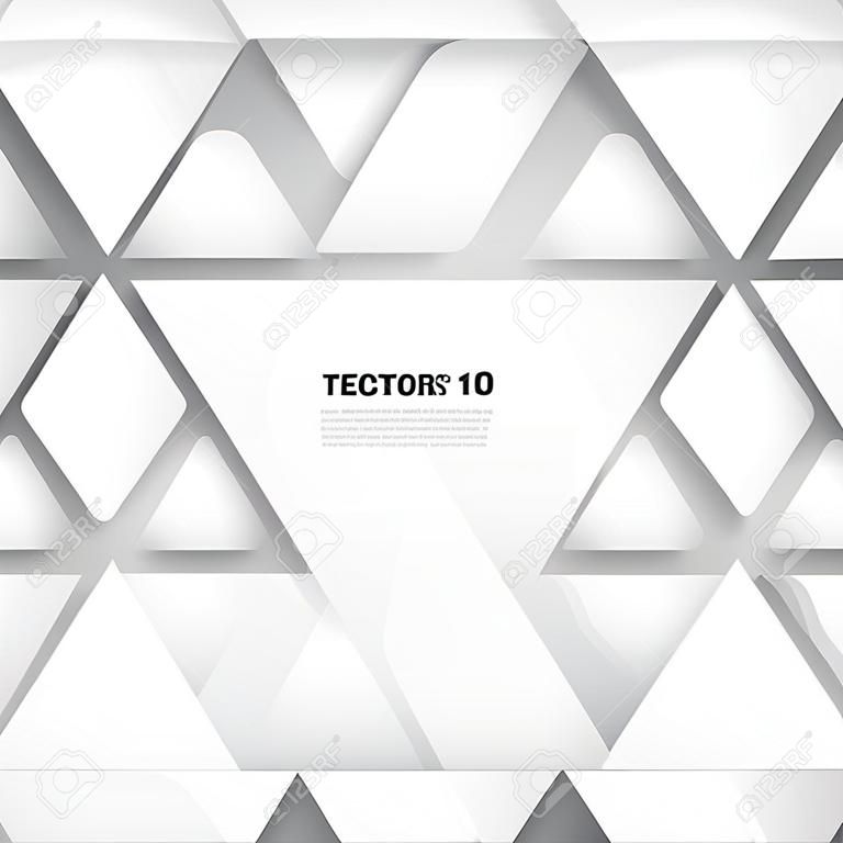 Vector design with triangles on the grey