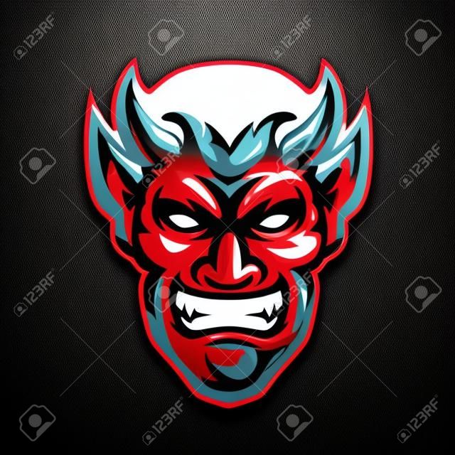 head devil mascot logo gaming illustration
