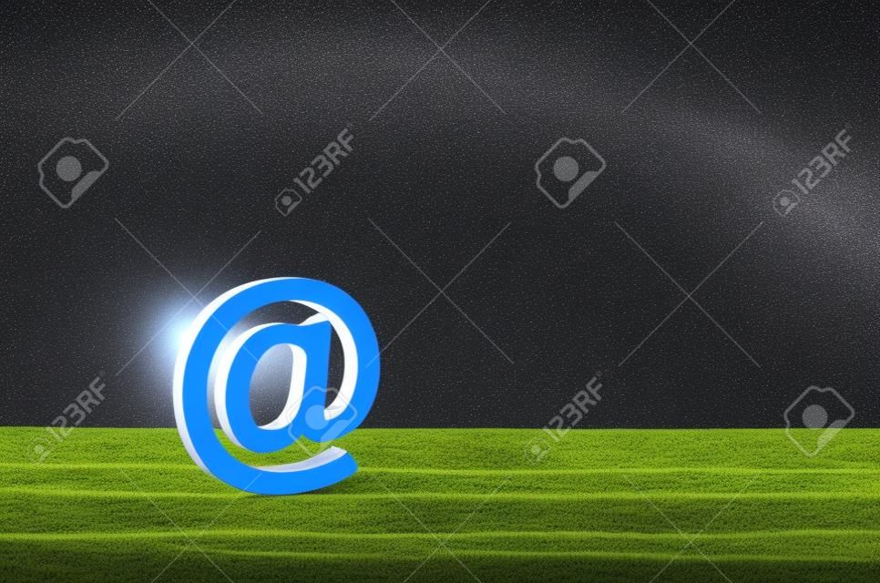Email symbol at commercial. internet correspondence. Contacts for business. Internet and global communication technologies, digitalization of economy and processes.
