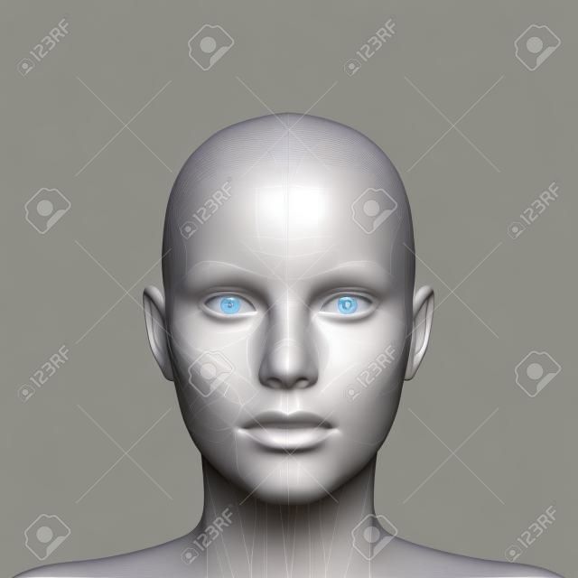3d Female Face Muscles Anatomy