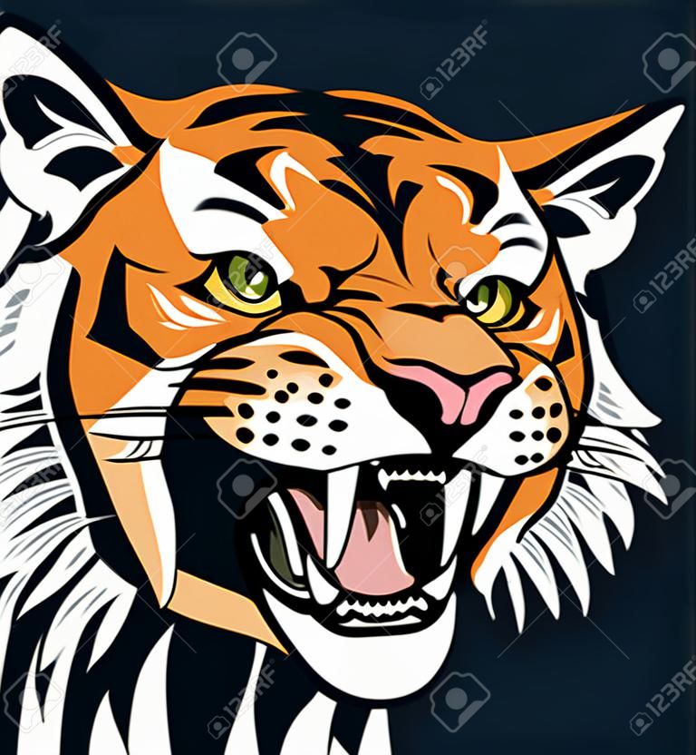 Portret uśmiechu, tygrys szabla