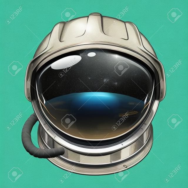 Concepto de casco espacial vintage