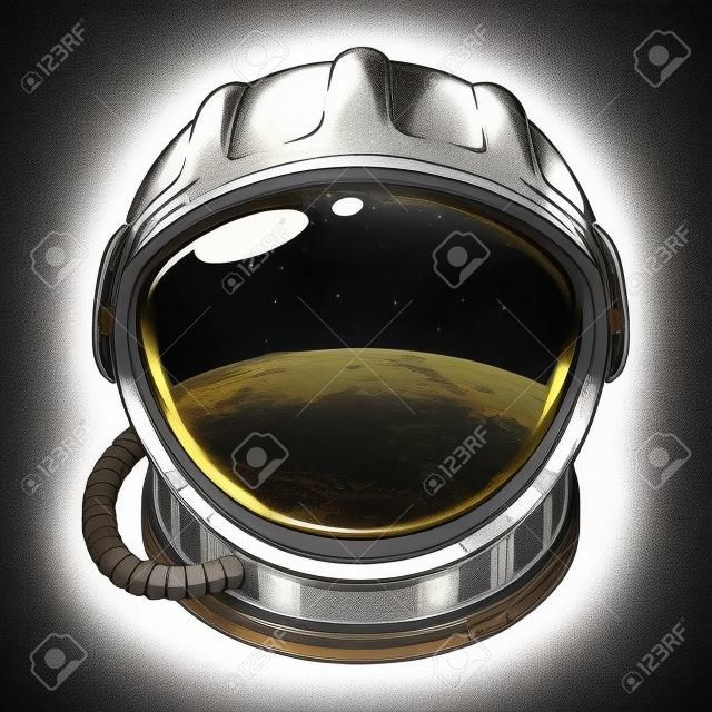 复古太空头盔的概念