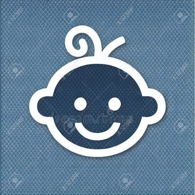 Logo Boy Baby Face Icône. Vector illustration