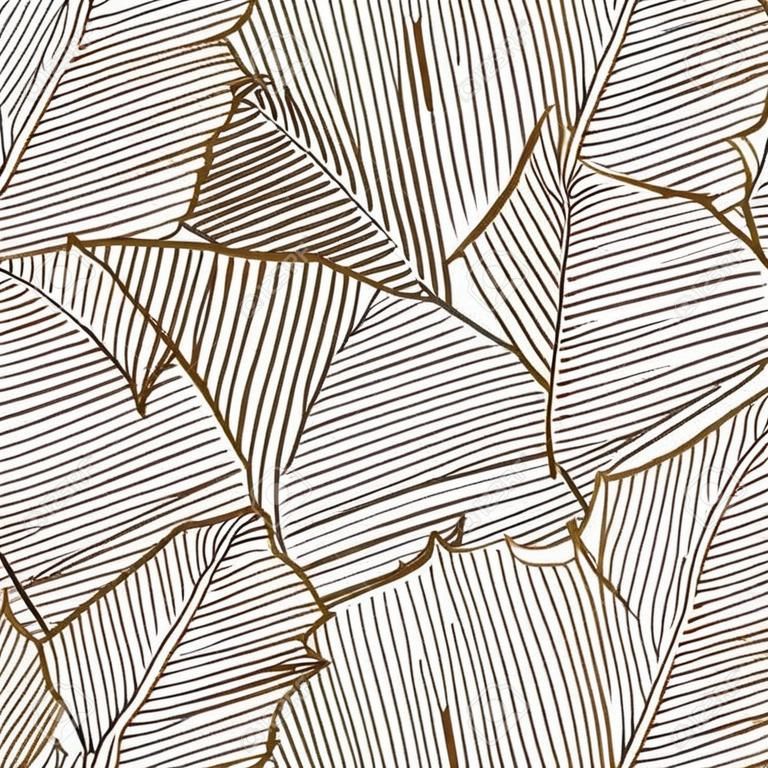 Vector illustration leaves of palm tree  Seamless pattern 