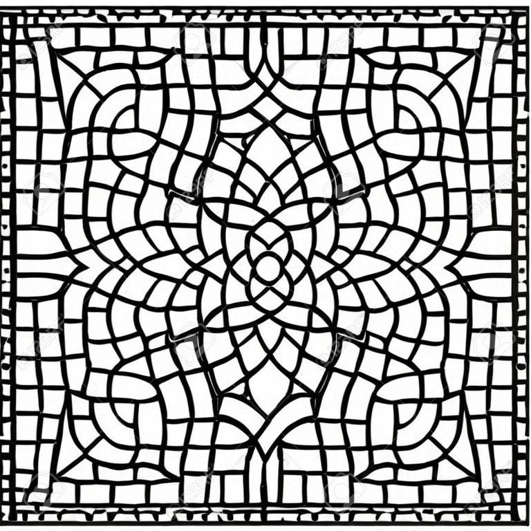 Oude mozaïek keramische tegel patroon.