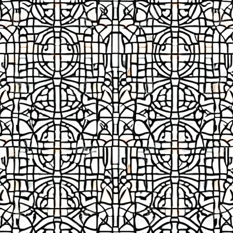Patrón de baldosas de cerámica de mosaico antiguo. Adorno de vidrio decorativo. Textura antigua abstracta.