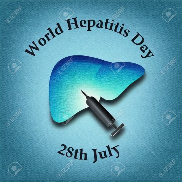 Illustration of World Hepatitis Day awareness background