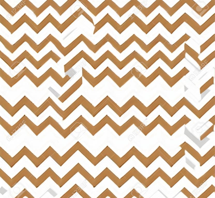 Gold and white Zig zag seamless pattern