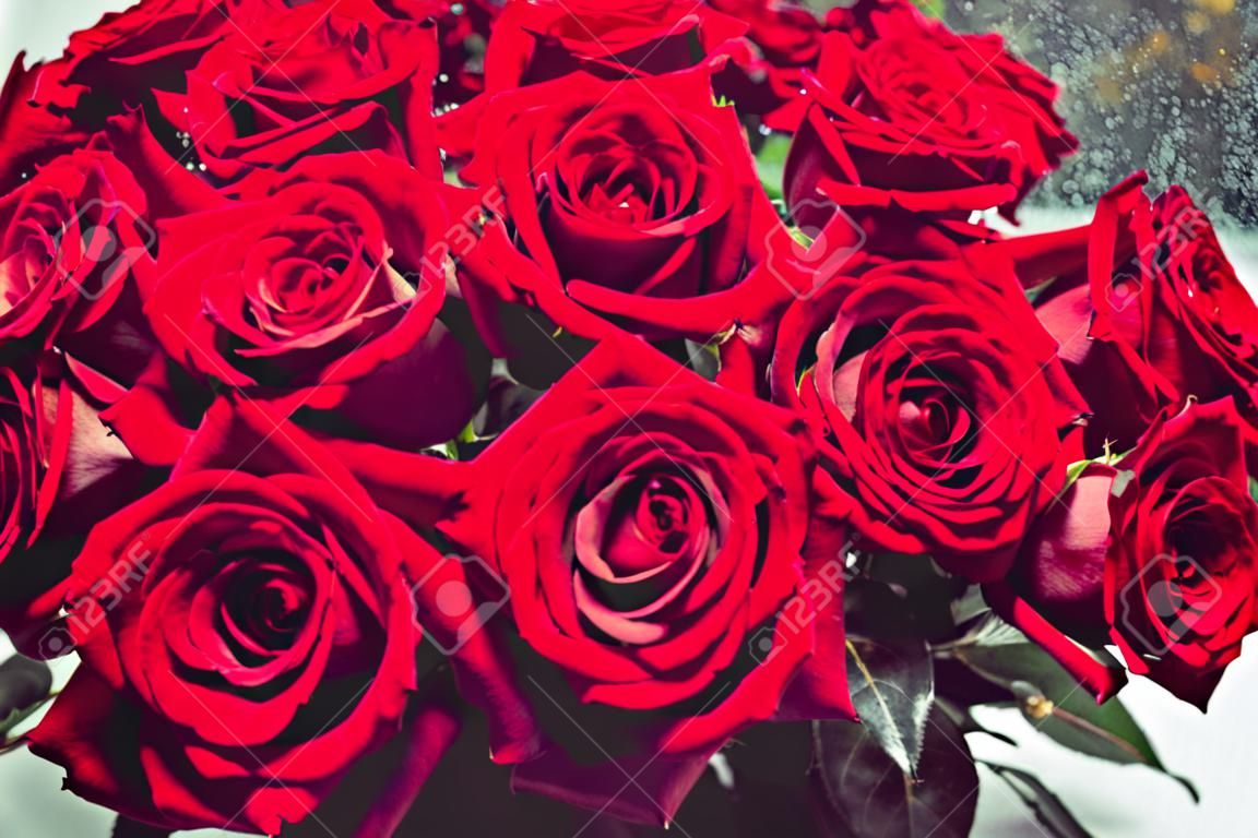 Ramo de rosas rojas grandes