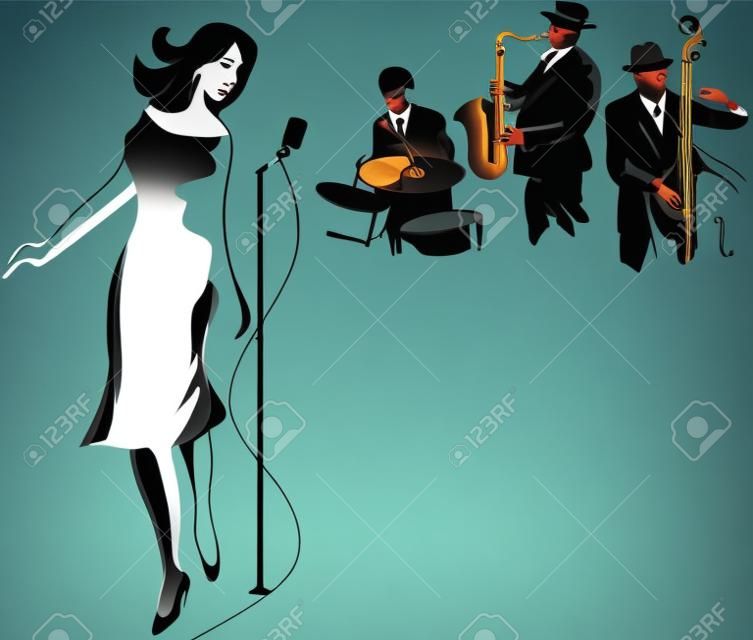 Cantora de jazz feminina