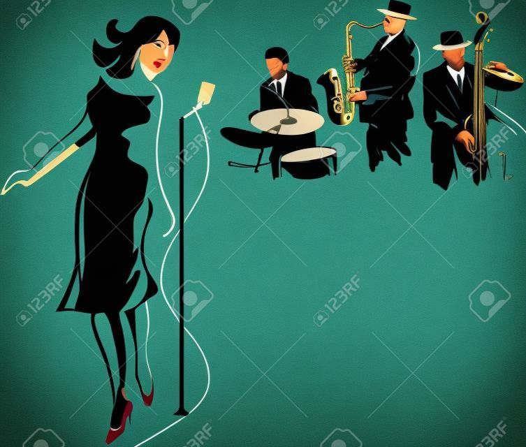 Cantora de jazz feminina