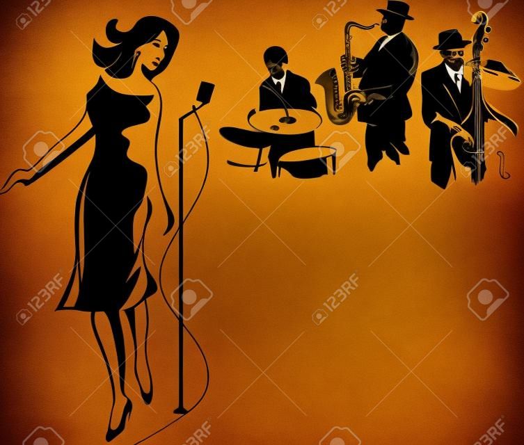 Nő Jazz énekes