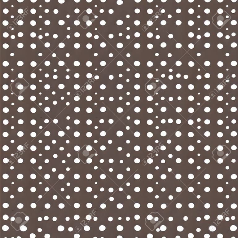 seamless pattern with small white polka dots on a dark brown background. For cards, invitations, wedding or baby shower albums, backgrounds, arts and scrapbooks.
