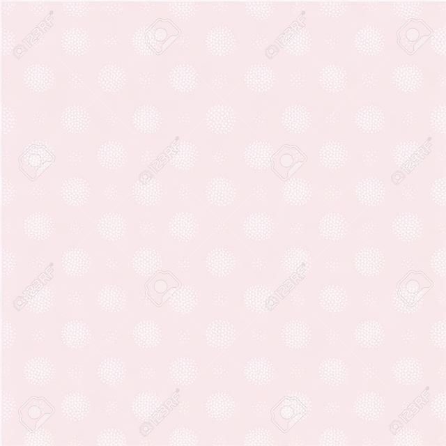 Wektor szwu wzór z małych białych kropek polka na pastelowym tle różowy. Dla kart, albumy, tła, sztuka, rzemiosło, tkaniny dekoracyjne lub wyklejania.