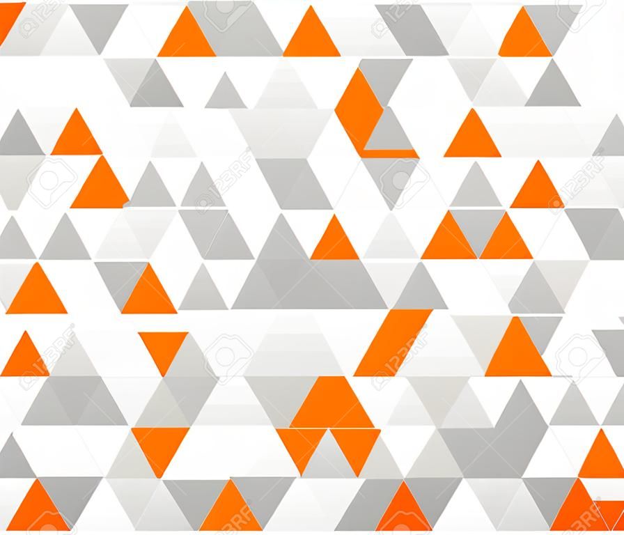 カラフルなタイルのベクトルの背景イラスト グレー、白とオレンジ色三角形の幾何学的