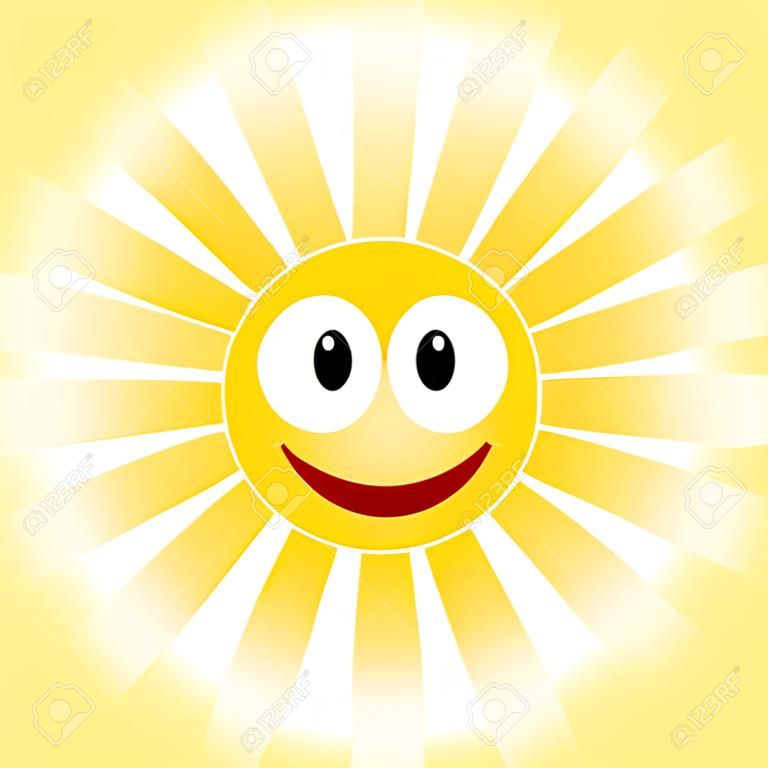 Smiling sun icon 