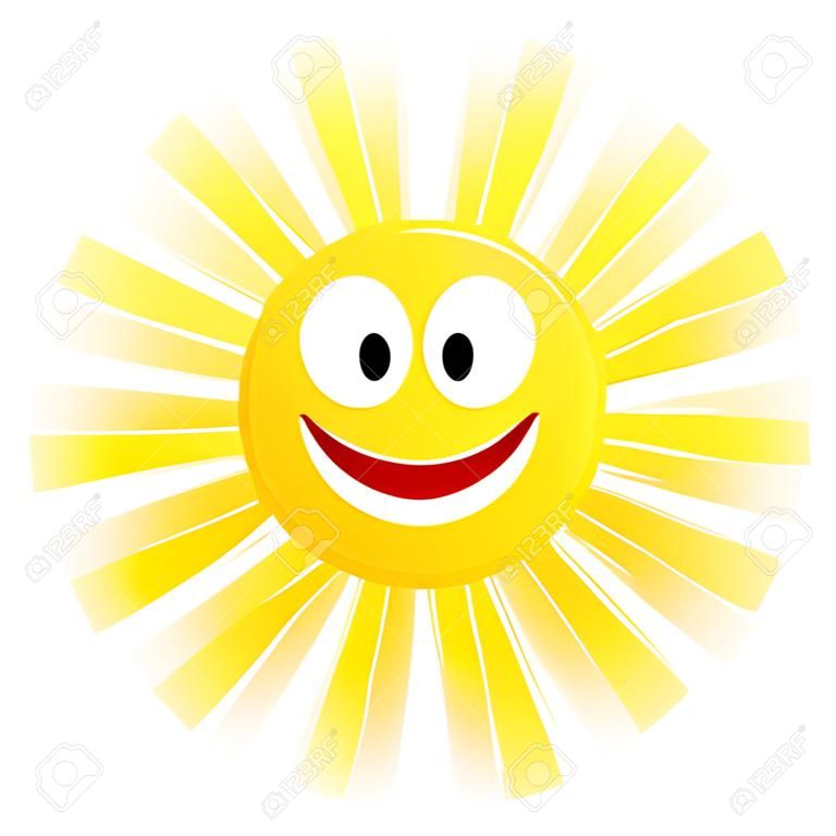 Smiling sun icon 