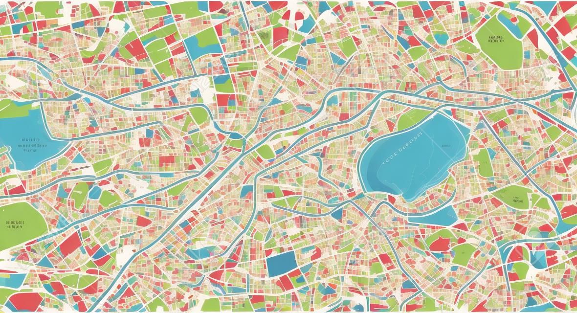 Urban vector city map of Edinburgh, Scotland
