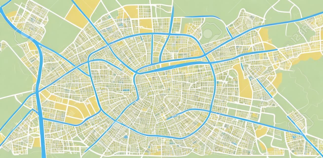 네덜란드 아인트호벤의 도시 벡터 도시 지도