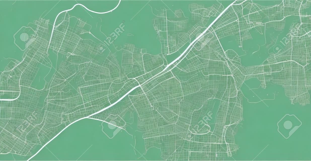 Mappa urbana vettoriale della città di Lower Hutt, Nuova Zelanda