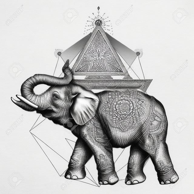 Dotwork Elephant Illustration by mabaddon on DeviantArt