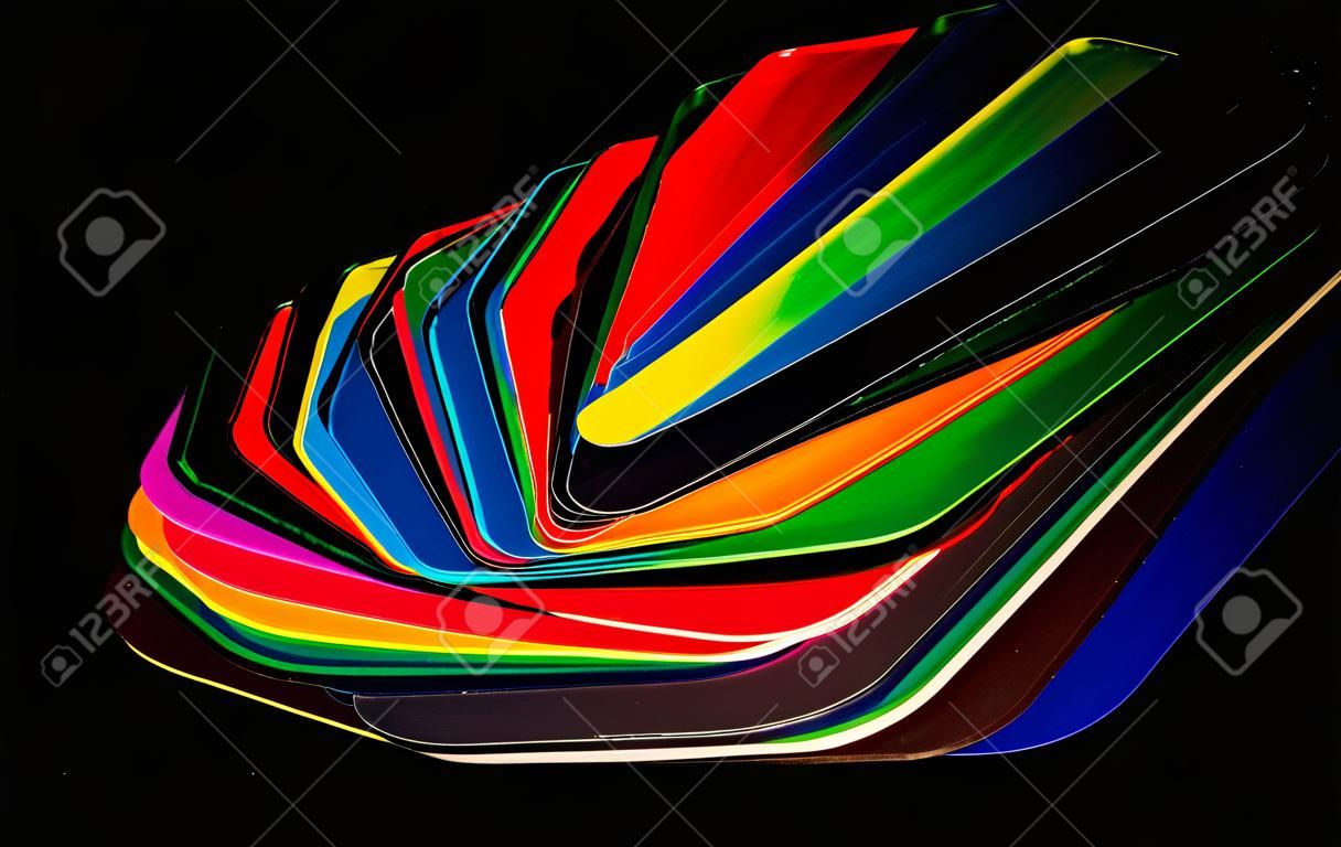 guía de colores de colores en fondo negro con copia espacio