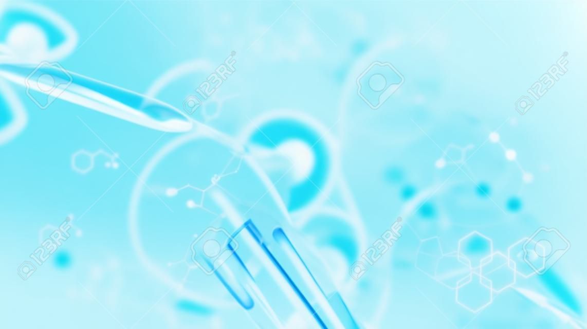 유전 연구 및 생명 공학 과학 개념. 실험실에 인간 생물학 및 제약 기술