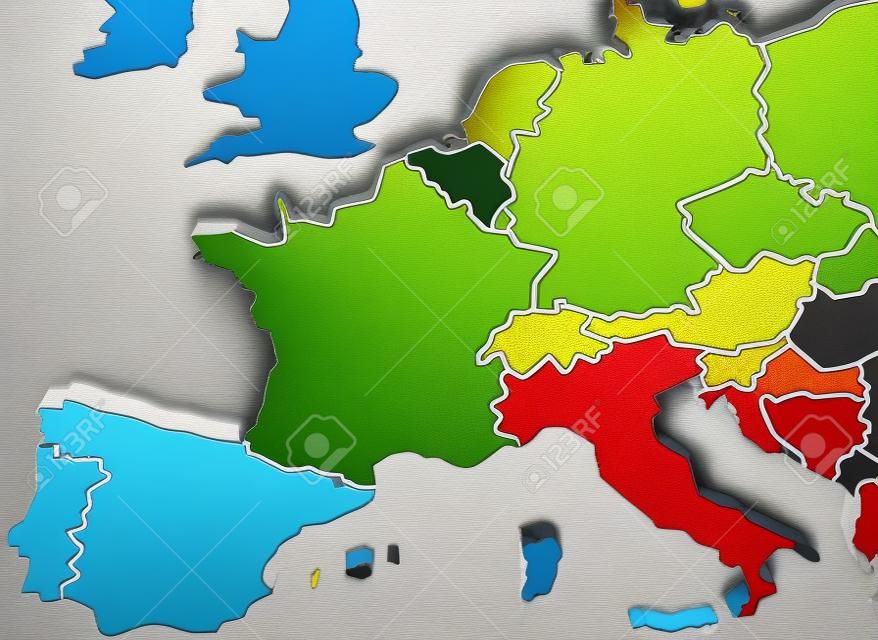 Kraju Belgia w Illustrated abstrakcyjne mapie 3D przedstawiajÄ…cy sÄ…siednich krajach, takich jak Francja, Luksemburg, Niemcy, Hiszpania, Austria i in