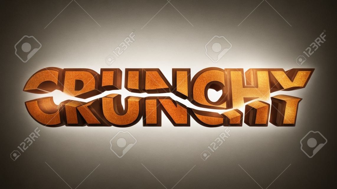 Crunchy Broken Word Rough Challenging 3d Illustration