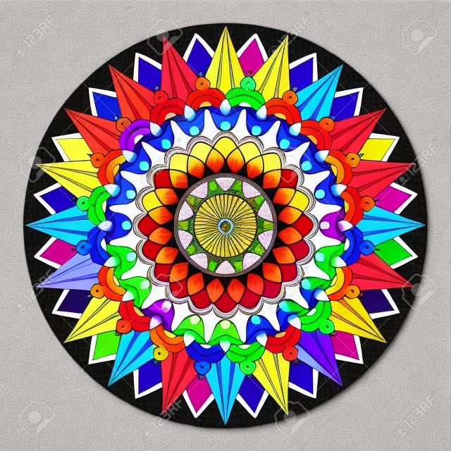 Bright color wheel pattern