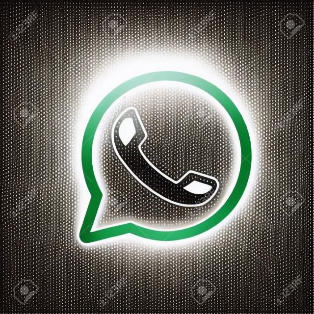 Telephone icon, Whatsapp icon vector sign symbol