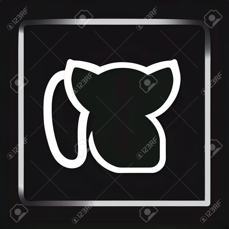 Cat icon design vector template Flat style.Home pet veterinary clinic store Logotype concept icon