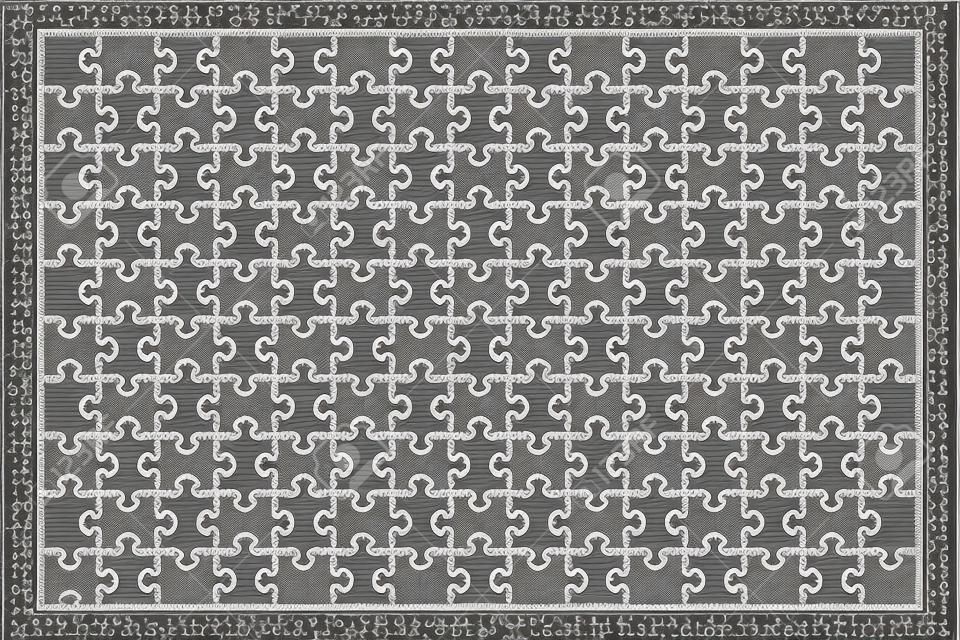 Jigsaw Puzzle-Vektor, leere einfache Vorlage, 150 Stück