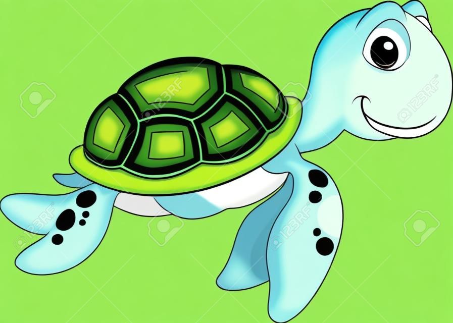 De dibujos animados lindo de la tortuga