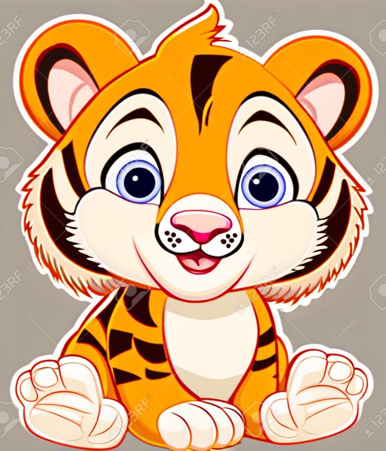 Cute baby tigre cartoon