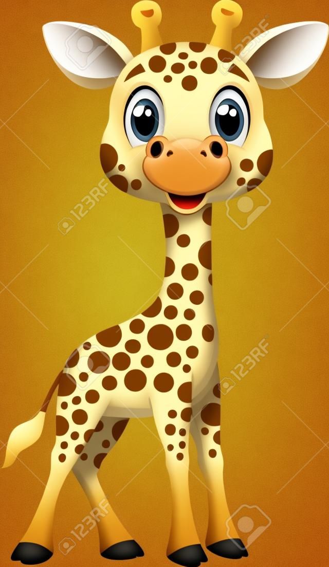 Sevimli zürafa karikatür