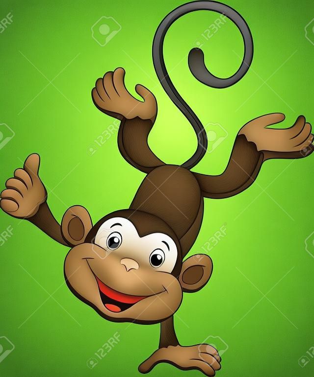 Симпатичные обезьяна мультфильм