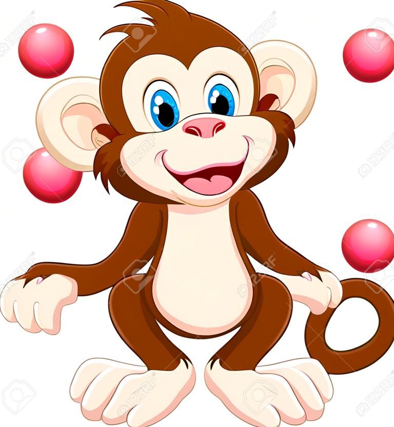 Schattige aap cartoon