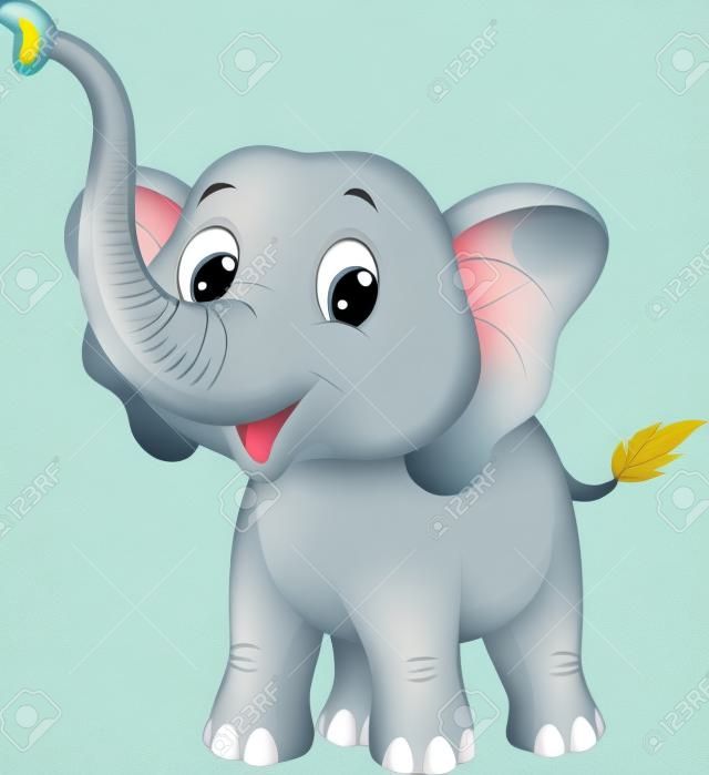 ilustración de dibujos animados lindo del elefante