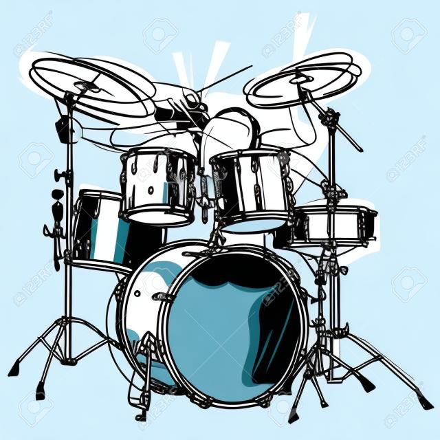 vector illustration of a drummer