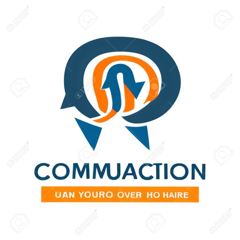 Vector de logotipo de comunicación. este logotipo es un símbolo de diálogo de uso de diseño. adecuado para la discusión, la relación.
