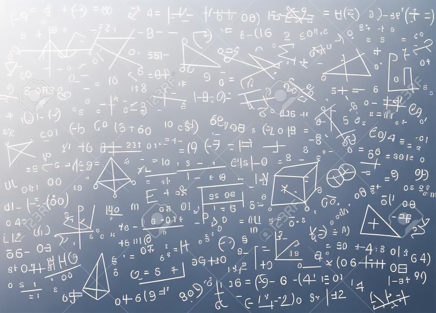 Mathematics equations and formulas on a white background