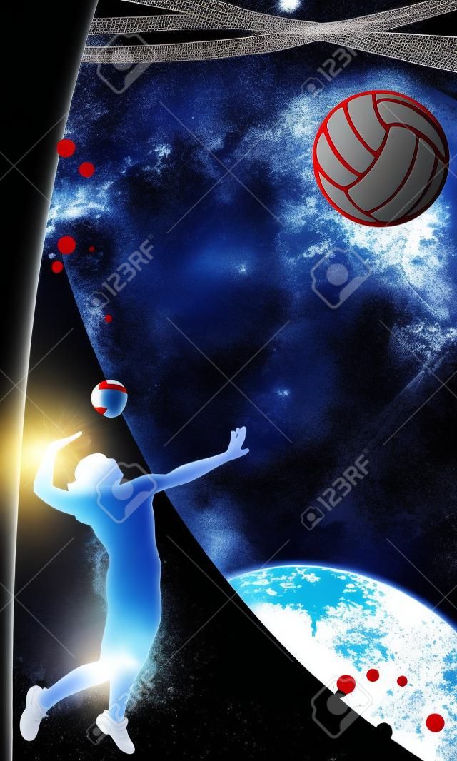 Voleibol de fondo con el espacio del cartel, web, folleto, revista