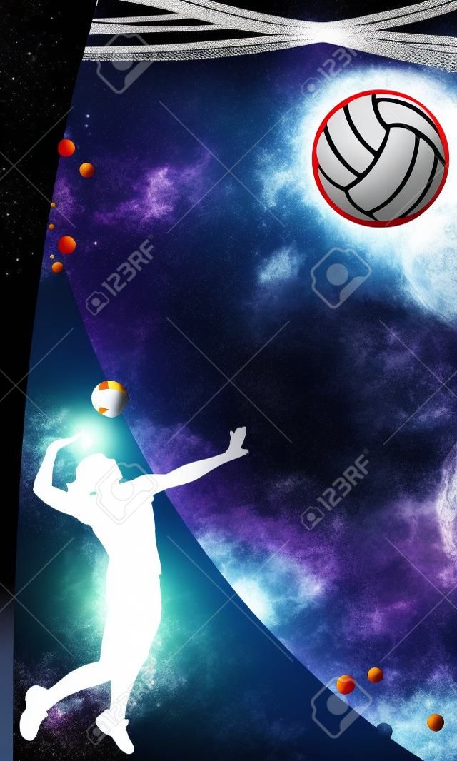 Voleibol de fondo con el espacio del cartel, web, folleto, revista