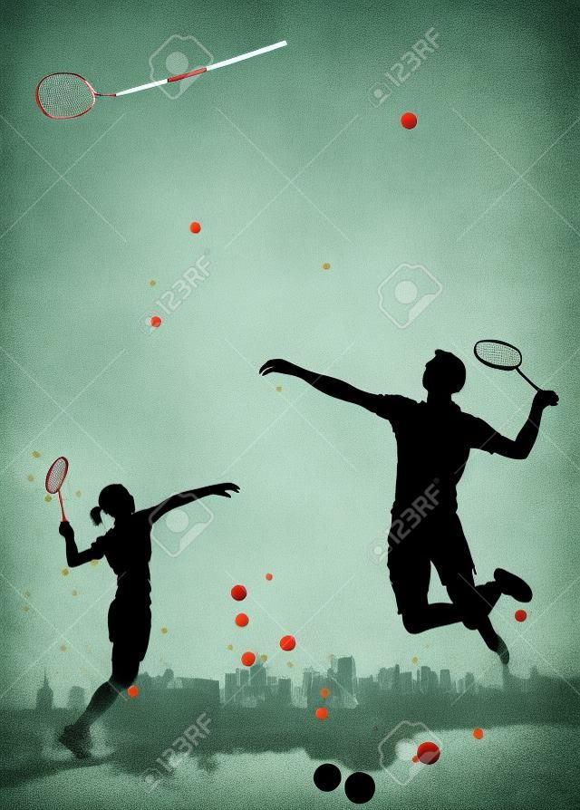 Badminton Sport Einladungsplakat oder Flyer Hintergrund mit leeren Raum