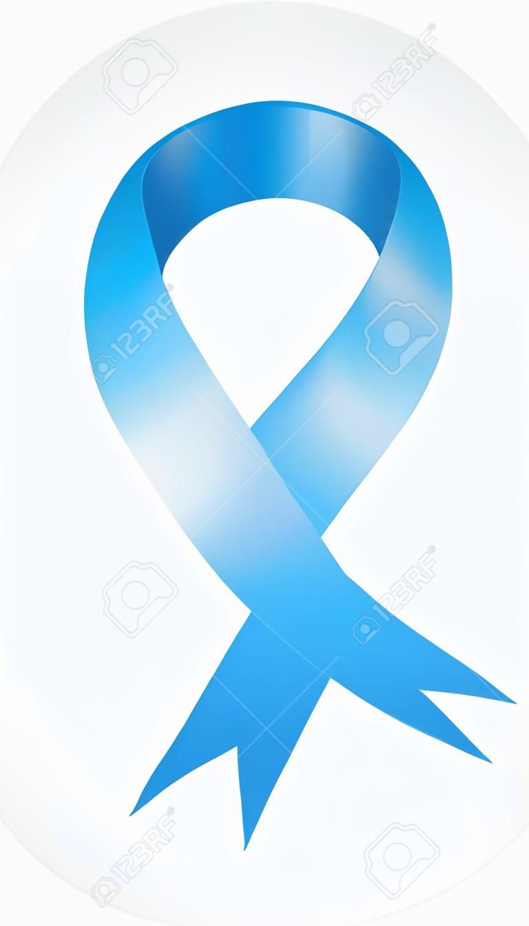 Awareness Blue Ribbon, World Prostate Cancer Day - vector art illustration.