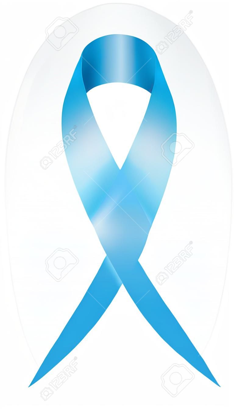 인식 블루 리본, 세계 전립선 암의 날-벡터 아트 일러스트 레이 션.