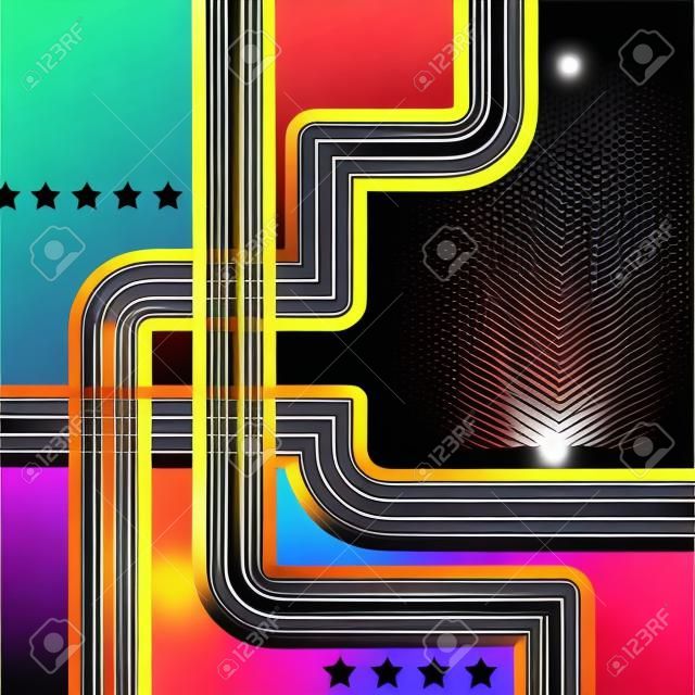abstract vector retro lines background