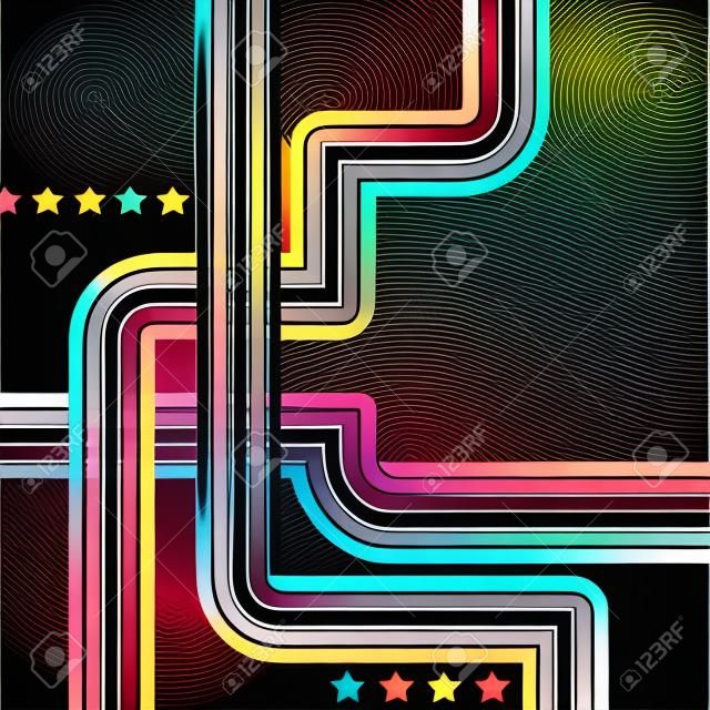abstract vector retro lines background